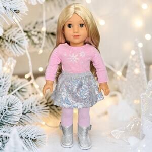 American Girl Kira Bailey  Dressed in Mix & Match Snow Fancy Collection (Read)